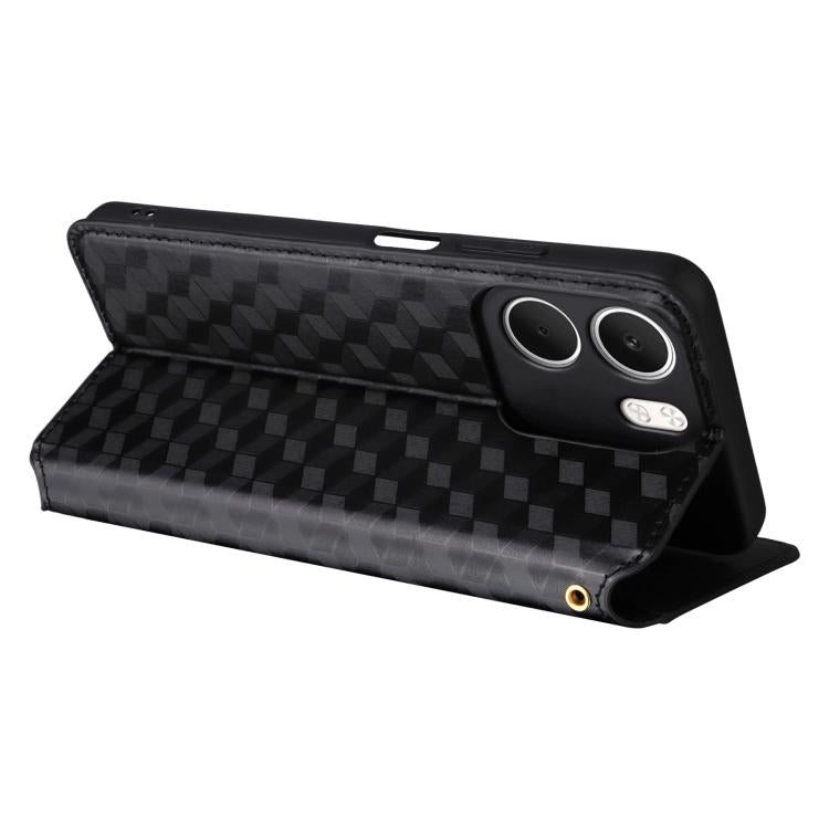 Cubic Grid Texture Flip Leather Phone Case, For OPPO A5x 5G / 4G Global, For OPPO A5 5G / 4G Global / A5M, For OPPO Reno14 Pro Global, For OPPO Reno14 Global, For OPPO K13 5G / K13X 5G / K12S 5G, For OPPO Find X8s+ 5G, For OPPO Find X8s 5G             ...