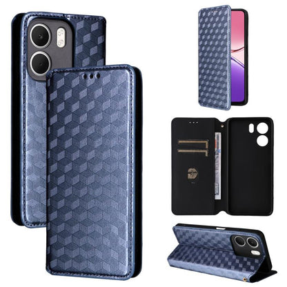 Cubic Grid Texture Flip Leather Phone Case, For OPPO A5x 5G / 4G Global, For OPPO A5 5G / 4G Global / A5M, For OPPO Reno14 Pro Global, For OPPO Reno14 Global, For OPPO K13 5G / K13X 5G / K12S 5G, For OPPO Find X8s+ 5G, For OPPO Find X8s 5G             ...