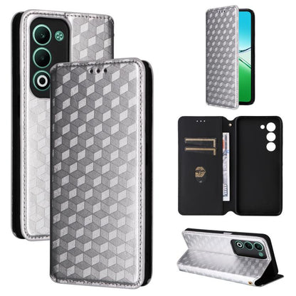 Cubic Grid Texture Flip Leather Phone Case, For OPPO A5x 5G / 4G Global, For OPPO A5 5G / 4G Global / A5M, For OPPO Reno14 Pro Global, For OPPO Reno14 Global, For OPPO K13 5G / K13X 5G / K12S 5G, For OPPO Find X8s+ 5G, For OPPO Find X8s 5G             ...