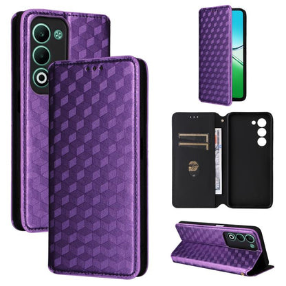 Cubic Grid Texture Flip Leather Phone Case, For OPPO A5x 5G / 4G Global, For OPPO A5 5G / 4G Global / A5M, For OPPO Reno14 Pro Global, For OPPO Reno14 Global, For OPPO K13 5G / K13X 5G / K12S 5G, For OPPO Find X8s+ 5G, For OPPO Find X8s 5G             ...