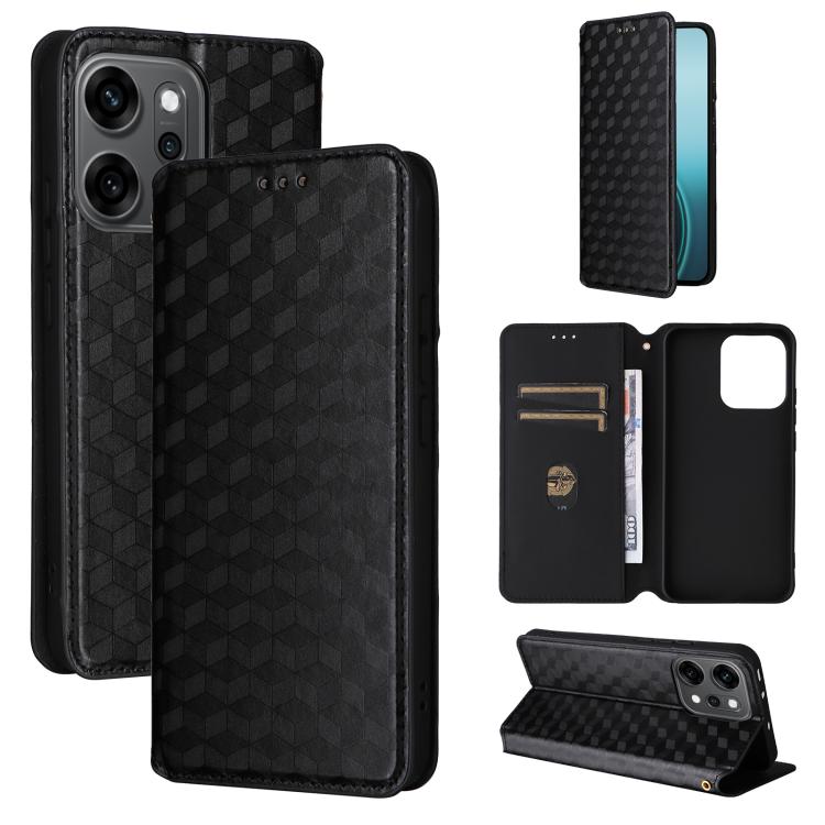 Cubic Grid Texture Flip Leather Phone Case, For OPPO A5x 5G / 4G Global, For OPPO A5 5G / 4G Global / A5M, For OPPO Reno14 Pro Global, For OPPO Reno14 Global, For OPPO K13 5G / K13X 5G / K12S 5G, For OPPO Find X8s+ 5G, For OPPO Find X8s 5G             ...