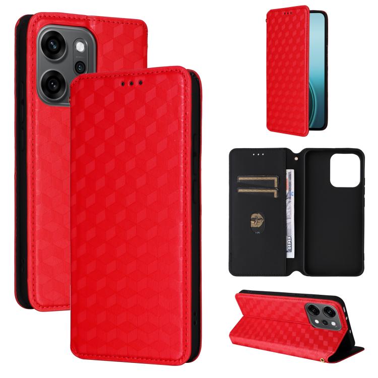Cubic Grid Texture Flip Leather Phone Case, For OPPO A5x 5G / 4G Global, For OPPO A5 5G / 4G Global / A5M, For OPPO Reno14 Pro Global, For OPPO Reno14 Global, For OPPO K13 5G / K13X 5G / K12S 5G, For OPPO Find X8s+ 5G, For OPPO Find X8s 5G             ...