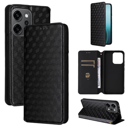 Cubic Grid Texture Flip Leather Phone Case, For OPPO A5x 5G / 4G Global, For OPPO A5 5G / 4G Global / A5M, For OPPO Reno14 Pro Global, For OPPO Reno14 Global, For OPPO K13 5G / K13X 5G / K12S 5G, For OPPO Find X8s+ 5G, For OPPO Find X8s 5G             ...