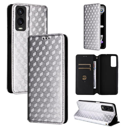 Cubic Grid Texture Flip Leather Phone Case, For Cricket Vision Plus, For Cricket Vision 3, For Cricket Icon Plus 2026 / Icon 7 5G, For Cricket Icon Pro 2026 / Motivate Pro 2 5G, For Cricket Magic 2 5G, For Cricket Debut S3, For Cricket Icon 6          ...