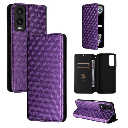 Cubic Grid Texture Flip Leather Phone Case, For Cricket Vision Plus, For Cricket Vision 3, For Cricket Icon Plus 2026 / Icon 7 5G, For Cricket Icon Pro 2026 / Motivate Pro 2 5G, For Cricket Magic 2 5G, For Cricket Debut S3, For Cricket Icon 6          ...