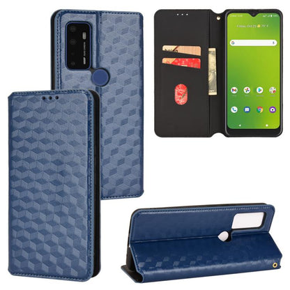 Cubic Grid Texture Flip Leather Phone Case, For Cricket Vision Plus, For Cricket Vision 3, For Cricket Icon Plus 2026 / Icon 7 5G, For Cricket Icon Pro 2026 / Motivate Pro 2 5G, For Cricket Magic 2 5G, For Cricket Debut S3, For Cricket Icon 6          ...
