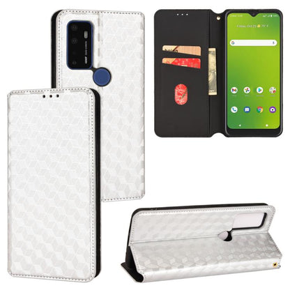 Cubic Grid Texture Flip Leather Phone Case, For Cricket Vision Plus, For Cricket Vision 3, For Cricket Icon Plus 2026 / Icon 7 5G, For Cricket Icon Pro 2026 / Motivate Pro 2 5G, For Cricket Magic 2 5G, For Cricket Debut S3, For Cricket Icon 6          ...