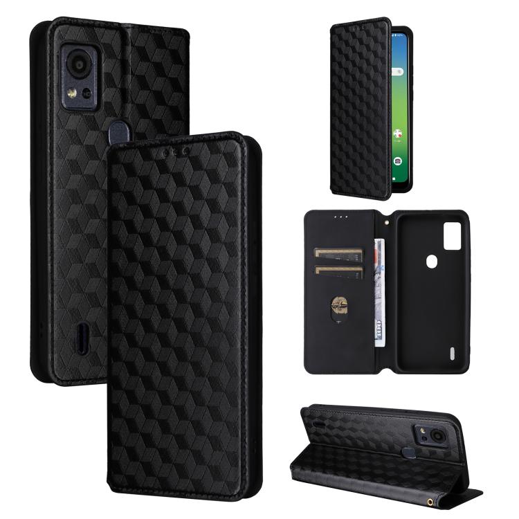 Cubic Grid Texture Flip Leather Phone Case, For Cricket Vision Plus, For Cricket Vision 3, For Cricket Icon Plus 2026 / Icon 7 5G, For Cricket Icon Pro 2026 / Motivate Pro 2 5G, For Cricket Magic 2 5G, For Cricket Debut S3, For Cricket Icon 6          ...