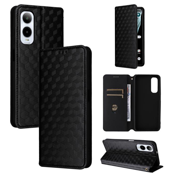 Cubic Grid Texture Flip Leather Phone Case, For Cricket Vision Plus, For Cricket Vision 3, For Cricket Icon Plus 2026 / Icon 7 5G, For Cricket Icon Pro 2026 / Motivate Pro 2 5G, For Cricket Magic 2 5G, For Cricket Debut S3, For Cricket Icon 6          ...