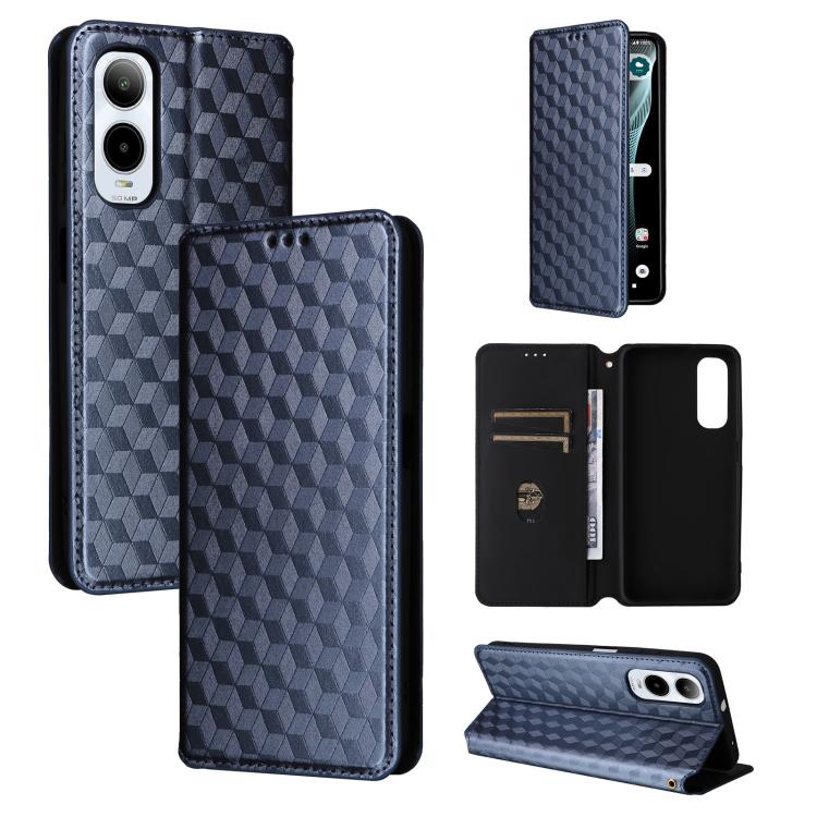 Cubic Grid Texture Flip Leather Phone Case, For Cricket Vision Plus, For Cricket Vision 3, For Cricket Icon Plus 2026 / Icon 7 5G, For Cricket Icon Pro 2026 / Motivate Pro 2 5G, For Cricket Magic 2 5G, For Cricket Debut S3, For Cricket Icon 6          ...
