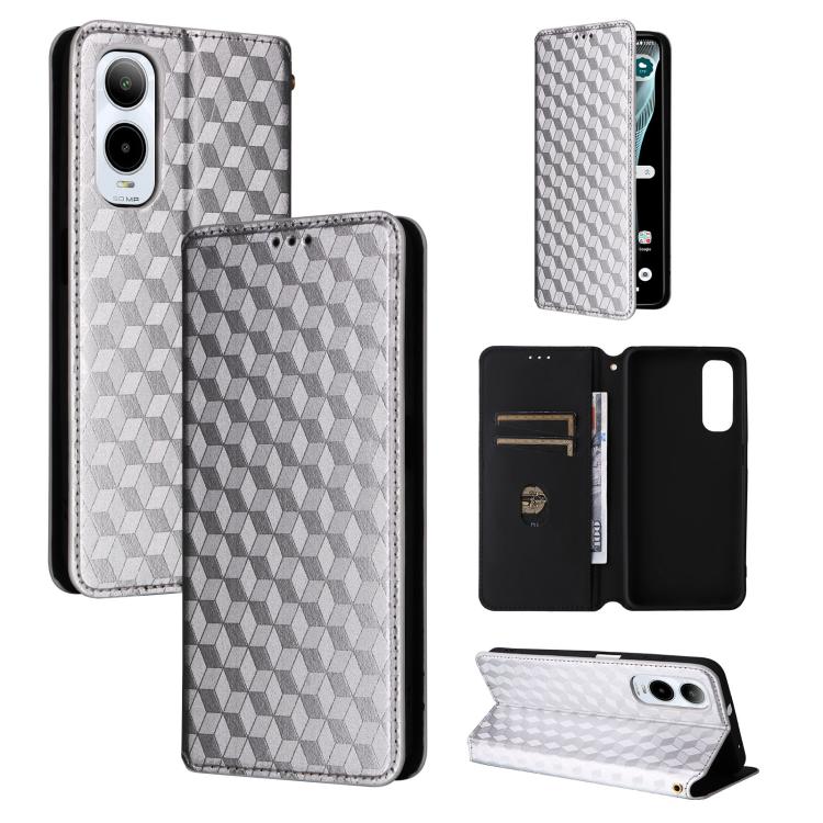 Cubic Grid Texture Flip Leather Phone Case, For Cricket Vision Plus, For Cricket Vision 3, For Cricket Icon Plus 2026 / Icon 7 5G, For Cricket Icon Pro 2026 / Motivate Pro 2 5G, For Cricket Magic 2 5G, For Cricket Debut S3, For Cricket Icon 6          ...