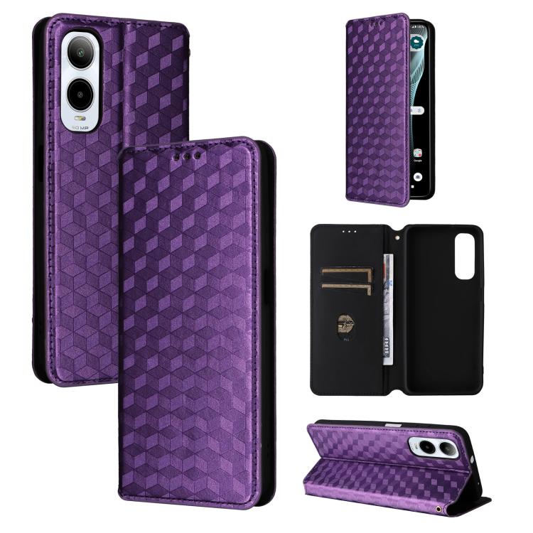 Cubic Grid Texture Flip Leather Phone Case, For Cricket Vision Plus, For Cricket Vision 3, For Cricket Icon Plus 2026 / Icon 7 5G, For Cricket Icon Pro 2026 / Motivate Pro 2 5G, For Cricket Magic 2 5G, For Cricket Debut S3, For Cricket Icon 6          ...