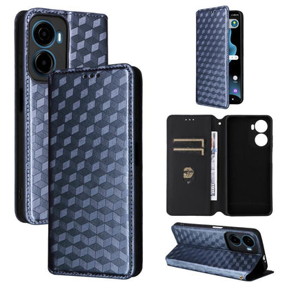 Cubic Grid Texture Flip Leather Phone Case, For Cricket Vision Plus, For Cricket Vision 3, For Cricket Icon Plus 2026 / Icon 7 5G, For Cricket Icon Pro 2026 / Motivate Pro 2 5G, For Cricket Magic 2 5G, For Cricket Debut S3, For Cricket Icon 6          ...