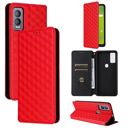 Cubic Grid Texture Flip Leather Phone Case, For Cricket Vision Plus, For Cricket Vision 3, For Cricket Icon Plus 2026 / Icon 7 5G, For Cricket Icon Pro 2026 / Motivate Pro 2 5G, For Cricket Magic 2 5G, For Cricket Debut S3, For Cricket Icon 6          ...