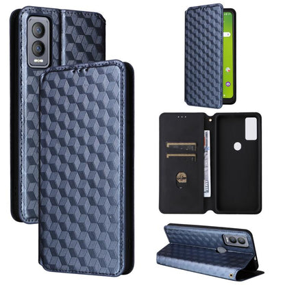 Cubic Grid Texture Flip Leather Phone Case, For Cricket Vision Plus, For Cricket Vision 3, For Cricket Icon Plus 2026 / Icon 7 5G, For Cricket Icon Pro 2026 / Motivate Pro 2 5G, For Cricket Magic 2 5G, For Cricket Debut S3, For Cricket Icon 6          ...