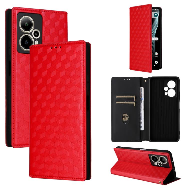Cubic Grid Texture Flip Leather Phone Case, For Cricket Vision Plus, For Cricket Vision 3, For Cricket Icon Plus 2026 / Icon 7 5G, For Cricket Icon Pro 2026 / Motivate Pro 2 5G, For Cricket Magic 2 5G, For Cricket Debut S3, For Cricket Icon 6          ...