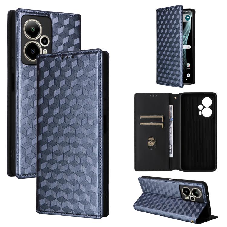 Cubic Grid Texture Flip Leather Phone Case, For Cricket Vision Plus, For Cricket Vision 3, For Cricket Icon Plus 2026 / Icon 7 5G, For Cricket Icon Pro 2026 / Motivate Pro 2 5G, For Cricket Magic 2 5G, For Cricket Debut S3, For Cricket Icon 6          ...