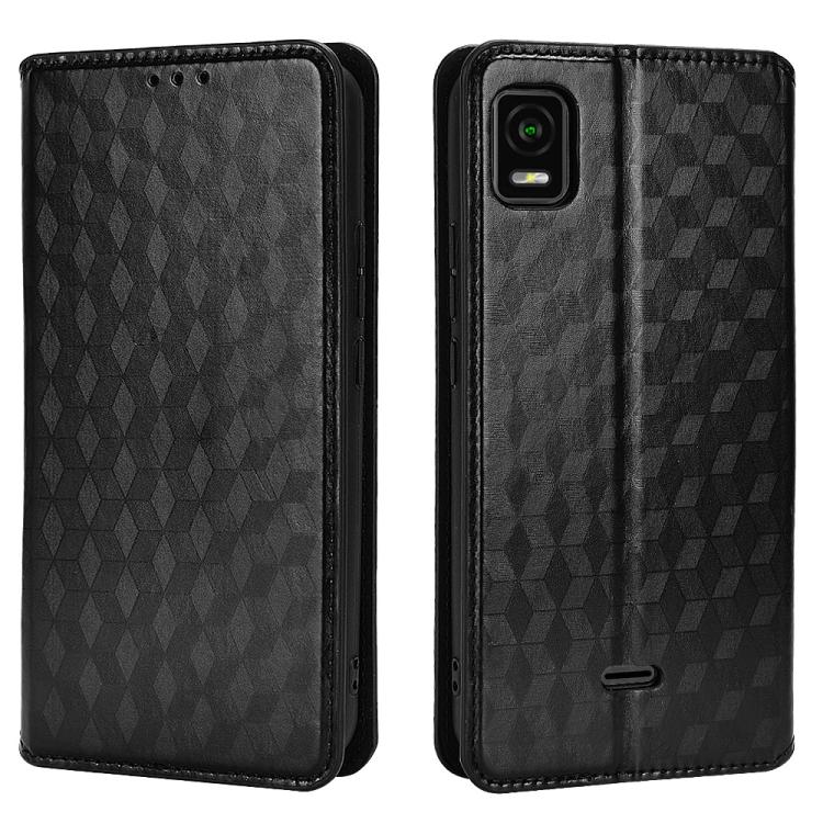 Cubic Grid Texture Flip Leather Phone Case, For Cricket Vision Plus, For Cricket Vision 3, For Cricket Icon Plus 2026 / Icon 7 5G, For Cricket Icon Pro 2026 / Motivate Pro 2 5G, For Cricket Magic 2 5G, For Cricket Debut S3, For Cricket Icon 6          ...