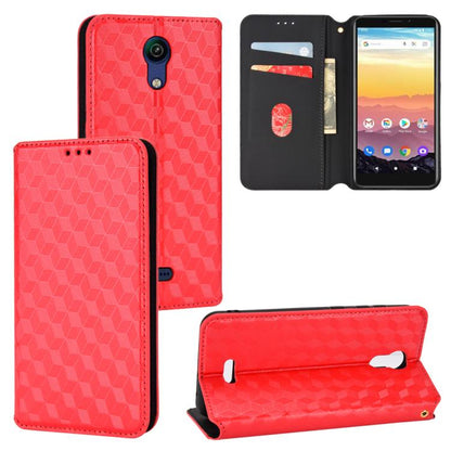 Cubic Grid Texture Flip Leather Phone Case, For Cricket Vision Plus, For Cricket Vision 3, For Cricket Icon Plus 2026 / Icon 7 5G, For Cricket Icon Pro 2026 / Motivate Pro 2 5G, For Cricket Magic 2 5G, For Cricket Debut S3, For Cricket Icon 6          ...