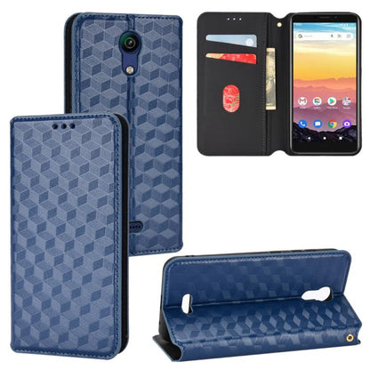 Cubic Grid Texture Flip Leather Phone Case, For Cricket Vision Plus, For Cricket Vision 3, For Cricket Icon Plus 2026 / Icon 7 5G, For Cricket Icon Pro 2026 / Motivate Pro 2 5G, For Cricket Magic 2 5G, For Cricket Debut S3, For Cricket Icon 6          ...
