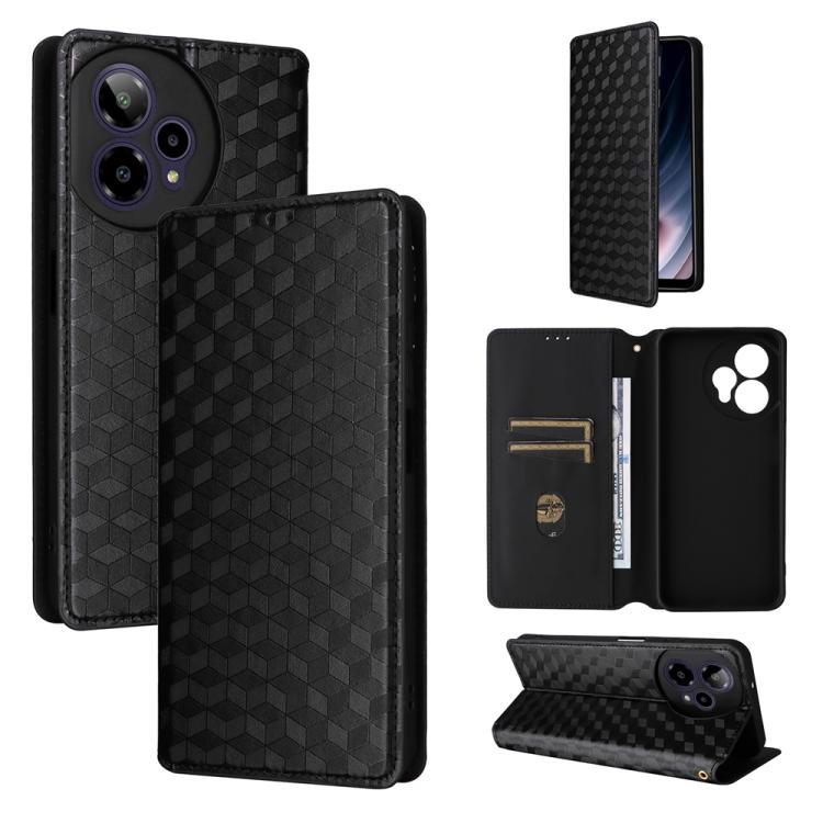 Cubic Grid Texture Flip Leather Phone Case, For Cricket Vision Plus, For Cricket Vision 3, For Cricket Icon Plus 2026 / Icon 7 5G, For Cricket Icon Pro 2026 / Motivate Pro 2 5G, For Cricket Magic 2 5G, For Cricket Debut S3, For Cricket Icon 6          ...