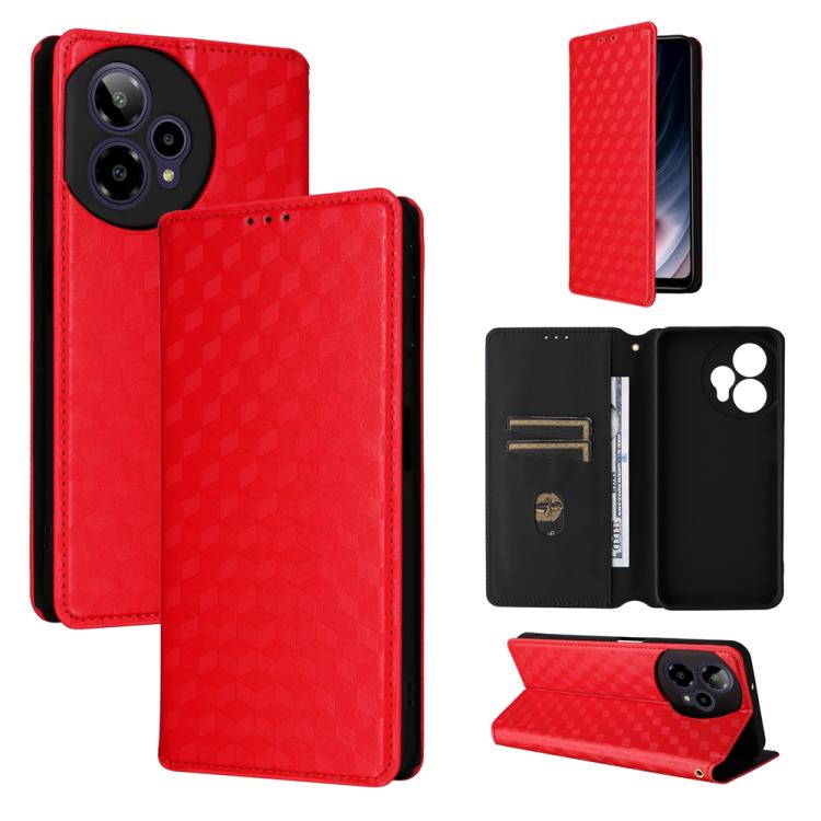 Cubic Grid Texture Flip Leather Phone Case, For Cricket Vision Plus, For Cricket Vision 3, For Cricket Icon Plus 2026 / Icon 7 5G, For Cricket Icon Pro 2026 / Motivate Pro 2 5G, For Cricket Magic 2 5G, For Cricket Debut S3, For Cricket Icon 6          ...