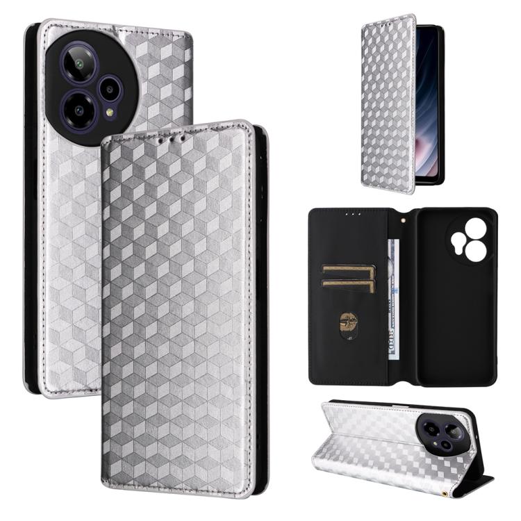 Cubic Grid Texture Flip Leather Phone Case, For Cricket Vision Plus, For Cricket Vision 3, For Cricket Icon Plus 2026 / Icon 7 5G, For Cricket Icon Pro 2026 / Motivate Pro 2 5G, For Cricket Magic 2 5G, For Cricket Debut S3, For Cricket Icon 6          ...