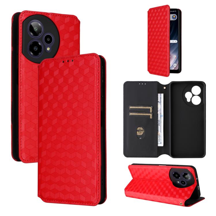 Cubic Grid Texture Flip Leather Phone Case, For Cricket Vision Plus, For Cricket Vision 3, For Cricket Icon Plus 2026 / Icon 7 5G, For Cricket Icon Pro 2026 / Motivate Pro 2 5G, For Cricket Magic 2 5G, For Cricket Debut S3, For Cricket Icon 6          ...
