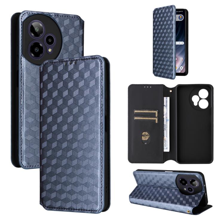 Cubic Grid Texture Flip Leather Phone Case, For Cricket Vision Plus, For Cricket Vision 3, For Cricket Icon Plus 2026 / Icon 7 5G, For Cricket Icon Pro 2026 / Motivate Pro 2 5G, For Cricket Magic 2 5G, For Cricket Debut S3, For Cricket Icon 6          ...