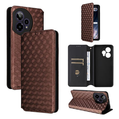 Cubic Grid Texture Flip Leather Phone Case, For Cricket Vision Plus, For Cricket Vision 3, For Cricket Icon Plus 2026 / Icon 7 5G, For Cricket Icon Pro 2026 / Motivate Pro 2 5G, For Cricket Magic 2 5G, For Cricket Debut S3, For Cricket Icon 6          ...