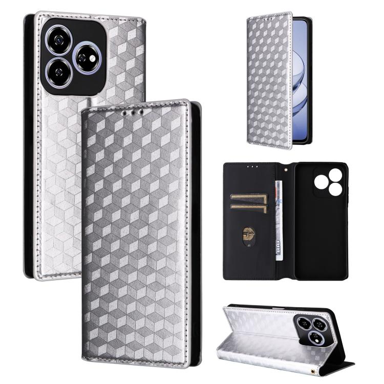 Cubic Grid Texture Flip Leather Phone Case, For ZTE nubia Air 5G, For ZTE nubia Z80 UItra, For ZTE nubia RedMagic 11 Pro+, For ZTE Blade A76 4G, For ZTE Blade A76 5G, For ZTE Blade A36 4G / nubia A36 4G, For ZTE nubia Neo 3 5G                          ...