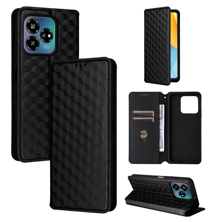 Cubic Grid Texture Flip Leather Phone Case, For ZTE Nubia S 5G / A403ZT, For ZTE Blade V70 Design 4G, For ZTE Blade V70 Max / nubia V70 Max, For ZTE nubia Z70 Ultra, For ZTE Blade V70 4G / nubia V70 4G, For ZTE nubia RedMagic 10 Pro / 10 Pro+          ...