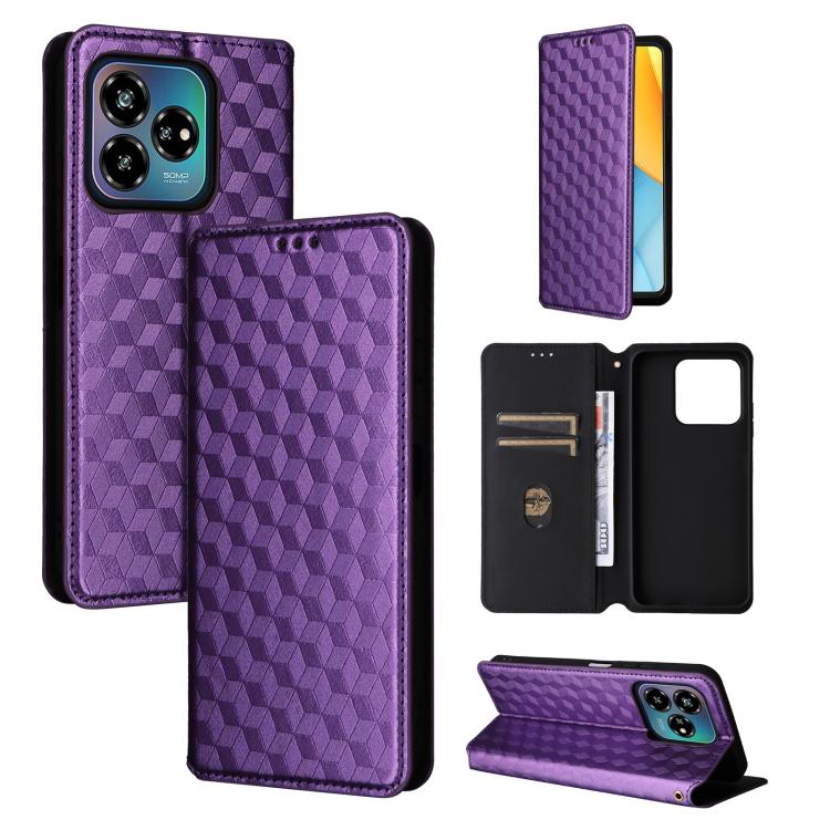 Cubic Grid Texture Flip Leather Phone Case, For ZTE Nubia S 5G / A403ZT, For ZTE Blade V70 Design 4G, For ZTE Blade V70 Max / nubia V70 Max, For ZTE nubia Z70 Ultra, For ZTE Blade V70 4G / nubia V70 4G, For ZTE nubia RedMagic 10 Pro / 10 Pro+          ...