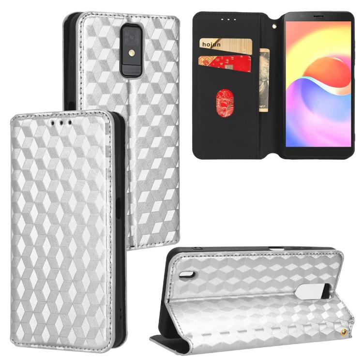 Cubic Grid Texture Flip Leather Phone Case, For ZTE Blade A32, For ZTE nubia RedMagic 8 Pro 5G / 8 Pro+, For ZTE Libero 5G III / A202ZT, For ZTE Blade A72 / V40 Vita, For ZTE nubia RedMagic 7, For ZTE Libero 5G II, For ZTE Blade L9                     ...