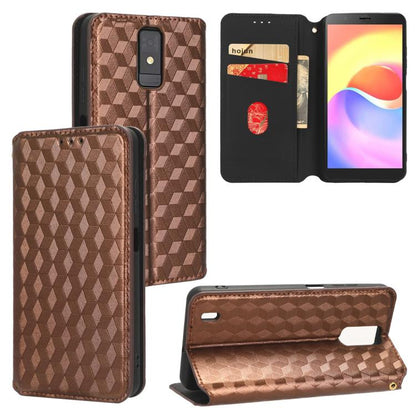 Cubic Grid Texture Flip Leather Phone Case, For ZTE Blade A32, For ZTE nubia RedMagic 8 Pro 5G / 8 Pro+, For ZTE Libero 5G III / A202ZT, For ZTE Blade A72 / V40 Vita, For ZTE nubia RedMagic 7, For ZTE Libero 5G II, For ZTE Blade L9                     ...