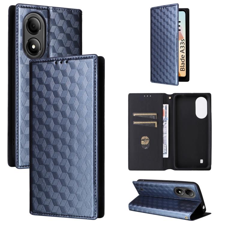 Cubic Grid Texture Flip Leather Phone Case, For ZTE nubia Focus Pro 5G, For ZTE nubia Neo 2 5G, For ZTE nubia Music / Z2353, For ZTE Blade A34, For ZTE Libero 5G IV / nubia LVY, For ZTE nubia Z60 Ultra 5G, For ZTE Blade A54                             ...