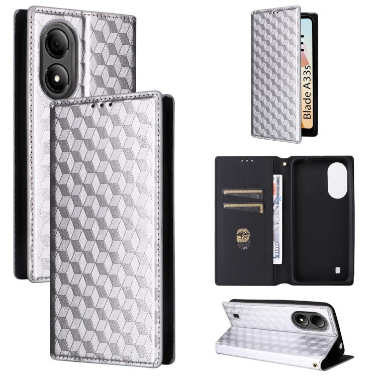 Cubic Grid Texture Flip Leather Phone Case, For ZTE nubia Focus Pro 5G, For ZTE nubia Neo 2 5G, For ZTE nubia Music / Z2353, For ZTE Blade A34, For ZTE Libero 5G IV / nubia LVY, For ZTE nubia Z60 Ultra 5G, For ZTE Blade A54                             ...