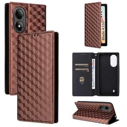 Cubic Grid Texture Flip Leather Phone Case, For ZTE nubia Focus Pro 5G, For ZTE nubia Neo 2 5G, For ZTE nubia Music / Z2353, For ZTE Blade A34, For ZTE Libero 5G IV / nubia LVY, For ZTE nubia Z60 Ultra 5G, For ZTE Blade A54                             ...