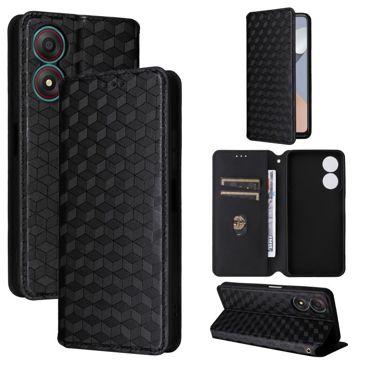 Cubic Grid Texture Flip Leather Phone Case, For ZTE nubia Focus Pro 5G, For ZTE nubia Neo 2 5G, For ZTE nubia Music / Z2353, For ZTE Blade A34, For ZTE Libero 5G IV / nubia LVY, For ZTE nubia Z60 Ultra 5G, For ZTE Blade A54                             ...