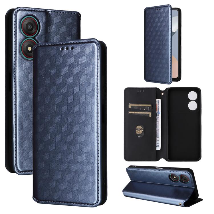 Cubic Grid Texture Flip Leather Phone Case, For ZTE nubia Focus Pro 5G, For ZTE nubia Neo 2 5G, For ZTE nubia Music / Z2353, For ZTE Blade A34, For ZTE Libero 5G IV / nubia LVY, For ZTE nubia Z60 Ultra 5G, For ZTE Blade A54                             ...