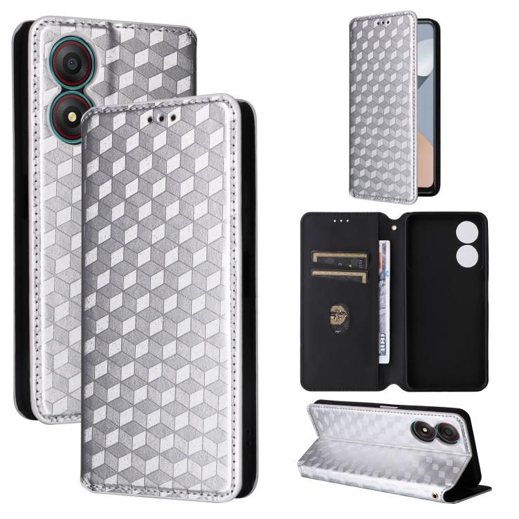 Cubic Grid Texture Flip Leather Phone Case, For ZTE nubia Focus Pro 5G, For ZTE nubia Neo 2 5G, For ZTE nubia Music / Z2353, For ZTE Blade A34, For ZTE Libero 5G IV / nubia LVY, For ZTE nubia Z60 Ultra 5G, For ZTE Blade A54                             ...