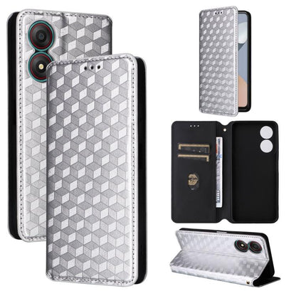 Cubic Grid Texture Flip Leather Phone Case, For ZTE nubia Focus Pro 5G, For ZTE nubia Neo 2 5G, For ZTE nubia Music / Z2353, For ZTE Blade A34, For ZTE Libero 5G IV / nubia LVY, For ZTE nubia Z60 Ultra 5G, For ZTE Blade A54                             ...