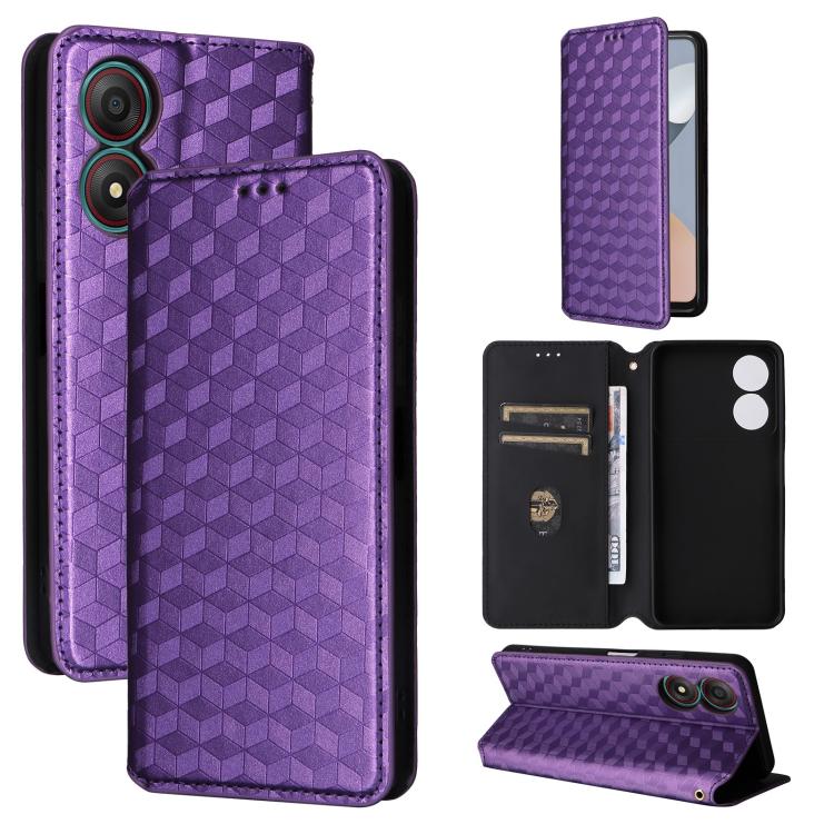 Cubic Grid Texture Flip Leather Phone Case, For ZTE nubia Focus Pro 5G, For ZTE nubia Neo 2 5G, For ZTE nubia Music / Z2353, For ZTE Blade A34, For ZTE Libero 5G IV / nubia LVY, For ZTE nubia Z60 Ultra 5G, For ZTE Blade A54                             ...