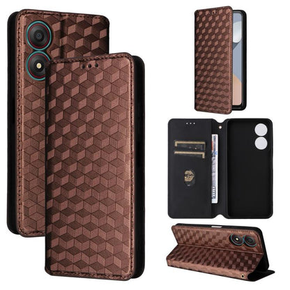 Cubic Grid Texture Flip Leather Phone Case, For ZTE nubia Focus Pro 5G, For ZTE nubia Neo 2 5G, For ZTE nubia Music / Z2353, For ZTE Blade A34, For ZTE Libero 5G IV / nubia LVY, For ZTE nubia Z60 Ultra 5G, For ZTE Blade A54                             ...