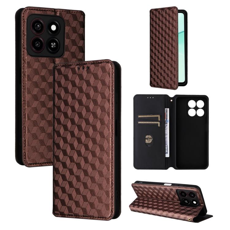 Cubic Grid Texture Flip Leather Phone Case, For ZTE Nubia S 5G / A403ZT, For ZTE Blade V70 Design 4G, For ZTE Blade V70 Max / nubia V70 Max, For ZTE nubia Z70 Ultra, For ZTE Blade V70 4G / nubia V70 4G, For ZTE nubia RedMagic 10 Pro / 10 Pro+          ...