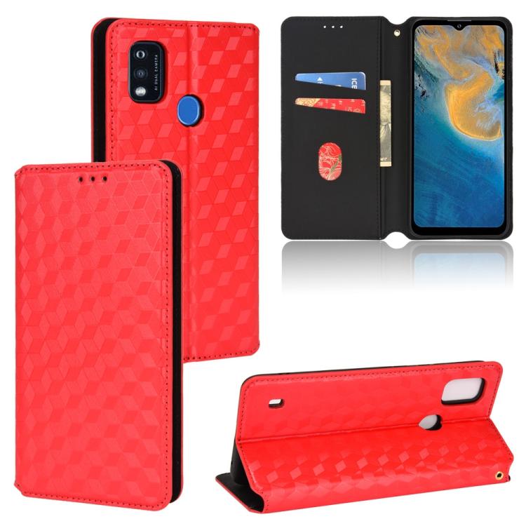 Cubic Grid Texture Flip Leather Phone Case, For ZTE Blade A32, For ZTE nubia RedMagic 8 Pro 5G / 8 Pro+, For ZTE Libero 5G III / A202ZT, For ZTE Blade A72 / V40 Vita, For ZTE nubia RedMagic 7, For ZTE Libero 5G II, For ZTE Blade L9                     ...