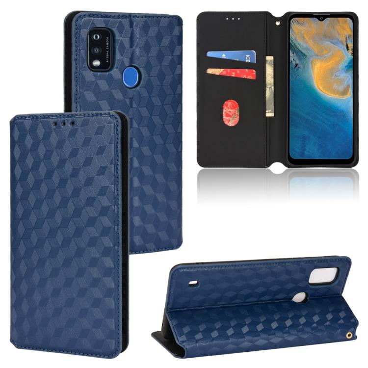 Cubic Grid Texture Flip Leather Phone Case, For ZTE Blade A32, For ZTE nubia RedMagic 8 Pro 5G / 8 Pro+, For ZTE Libero 5G III / A202ZT, For ZTE Blade A72 / V40 Vita, For ZTE nubia RedMagic 7, For ZTE Libero 5G II, For ZTE Blade L9                     ...