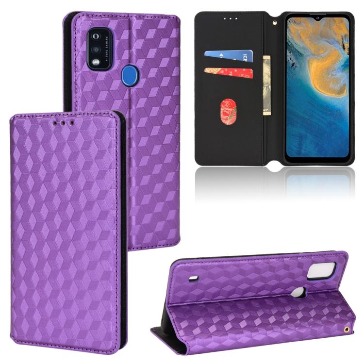 Cubic Grid Texture Flip Leather Phone Case, For ZTE Blade A32, For ZTE nubia RedMagic 8 Pro 5G / 8 Pro+, For ZTE Libero 5G III / A202ZT, For ZTE Blade A72 / V40 Vita, For ZTE nubia RedMagic 7, For ZTE Libero 5G II, For ZTE Blade L9                     ...