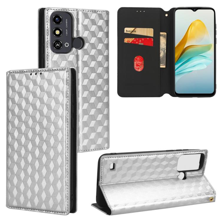 Cubic Grid Texture Flip Leather Phone Case, For ZTE nubia Focus Pro 5G, For ZTE nubia Neo 2 5G, For ZTE nubia Music / Z2353, For ZTE Blade A34, For ZTE Libero 5G IV / nubia LVY, For ZTE nubia Z60 Ultra 5G, For ZTE Blade A54                             ...