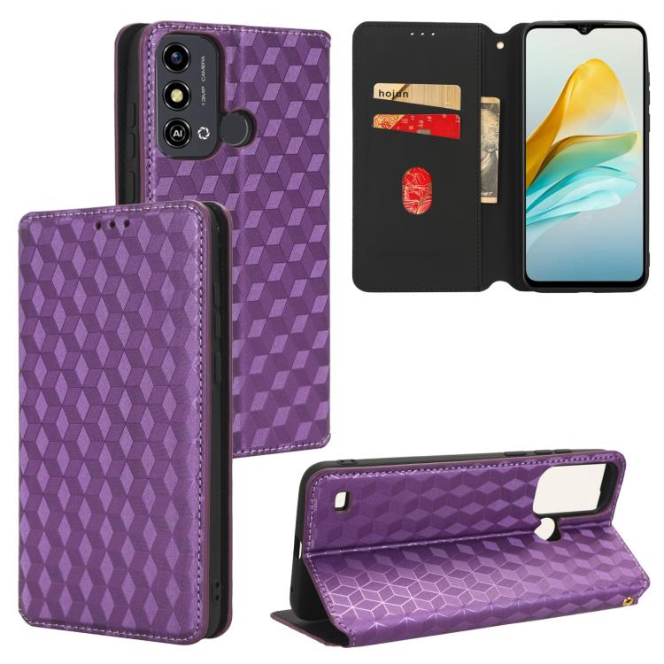 Cubic Grid Texture Flip Leather Phone Case, For ZTE nubia Focus Pro 5G, For ZTE nubia Neo 2 5G, For ZTE nubia Music / Z2353, For ZTE Blade A34, For ZTE Libero 5G IV / nubia LVY, For ZTE nubia Z60 Ultra 5G, For ZTE Blade A54                             ...